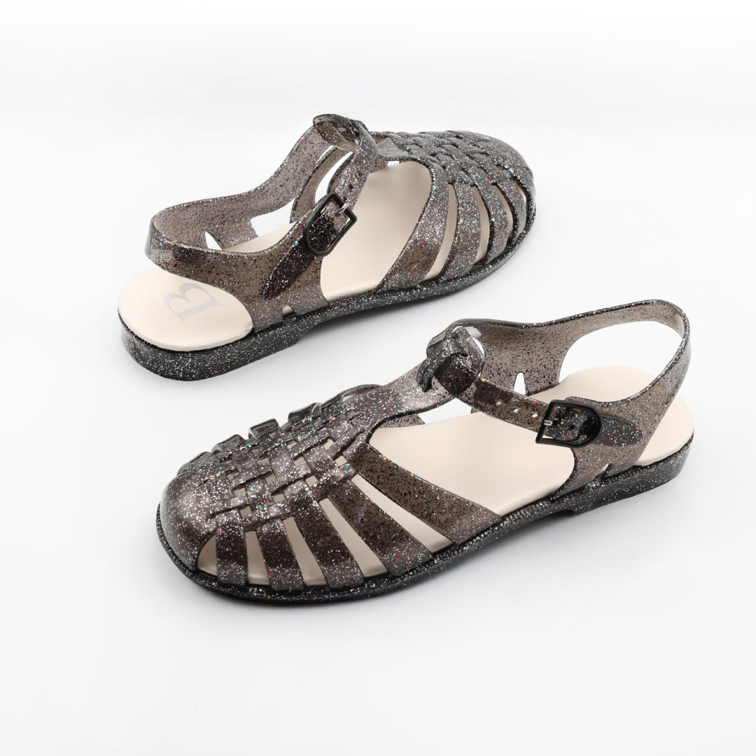 Berrybenka รองเท้าผู้หญิง รุ่น Sofia Molly Jelly Sandal รองเท้าแตะเจลลี่ รองเท้าสวมแฟชั่น (สี Black)