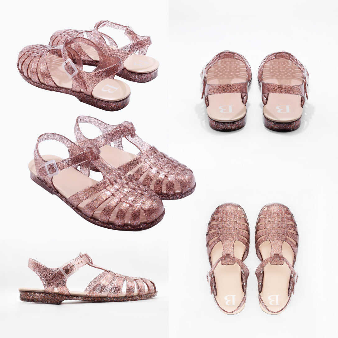 Berrybenka รองเท้าผู้หญิง รุ่น Sofia Molly Jelly Sandal รองเท้าแตะเจลลี่ รองเท้าสวมแฟชั่น (สี Pink)