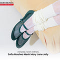 Berrybenka รองเท้าผู้หญิง รุ่น Sofia Mashea Mesh Mary Jane Jelly รองเท้าตาข่าย แมรี่เจน (สี Army)