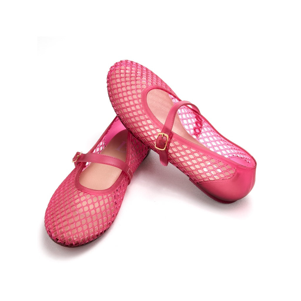 Berrybenka รองเท้าผู้หญิง รุ่น Sofia Mashea Mesh Mary Jane Jelly รองเท้าตาข่าย แมรี่เจน (สี Pink)
